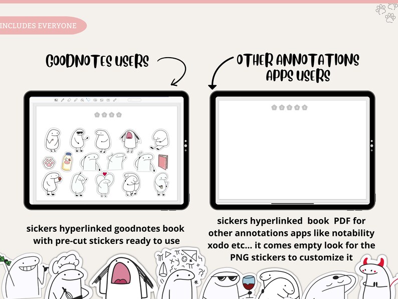 Emoji Cute Everyday Digital Stickers for Goodnotes Everyday Life Icon