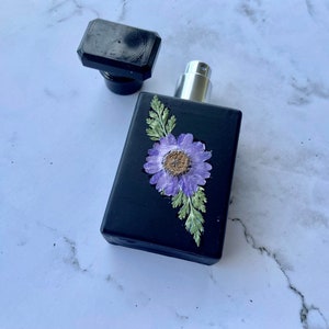 Artisan Perfumes with Flower Designs- Black Bottle