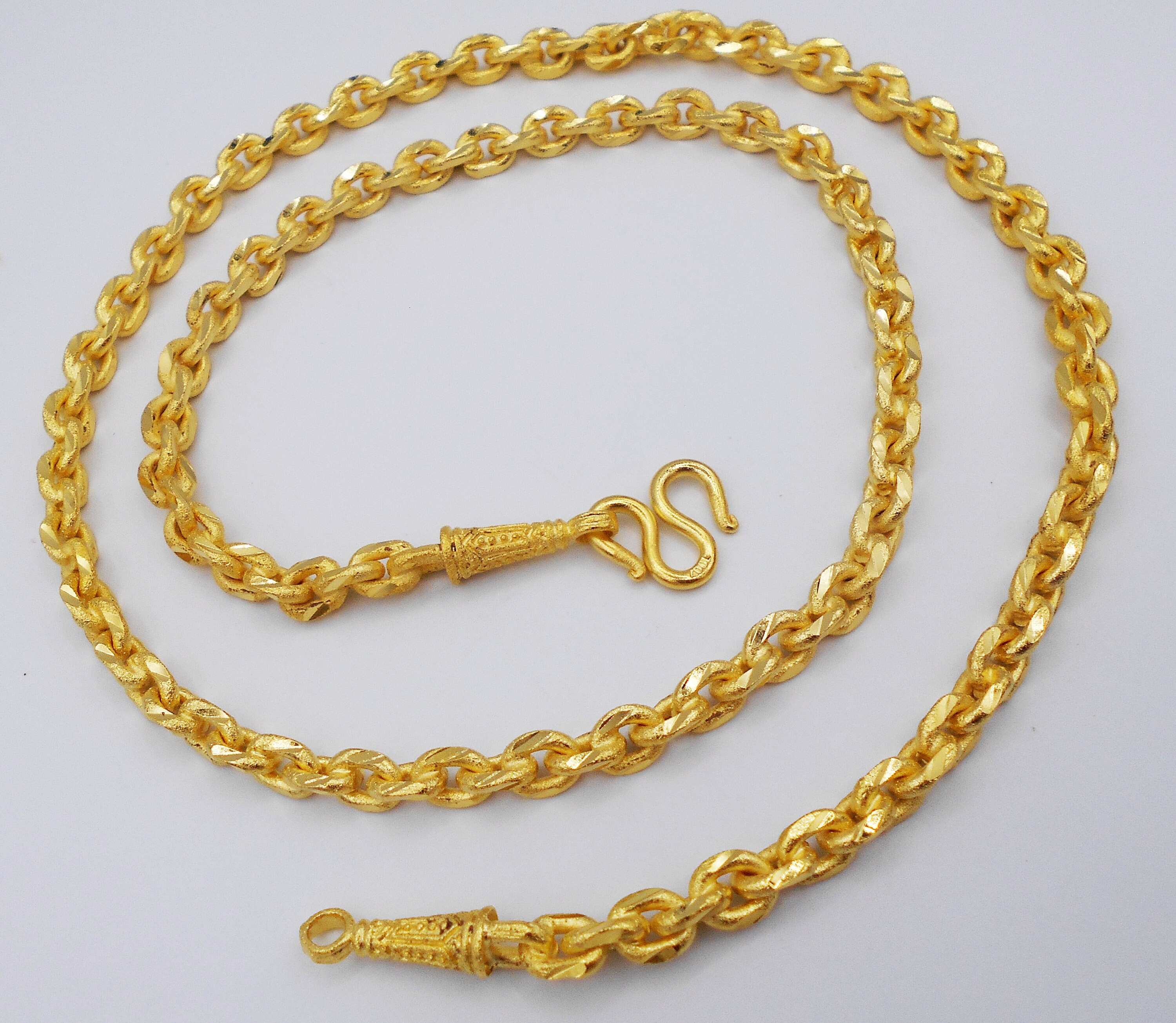 7 MM Necklace Heavy Gold Chain Link 26 Inch 64 Grams 22K 23K 24K