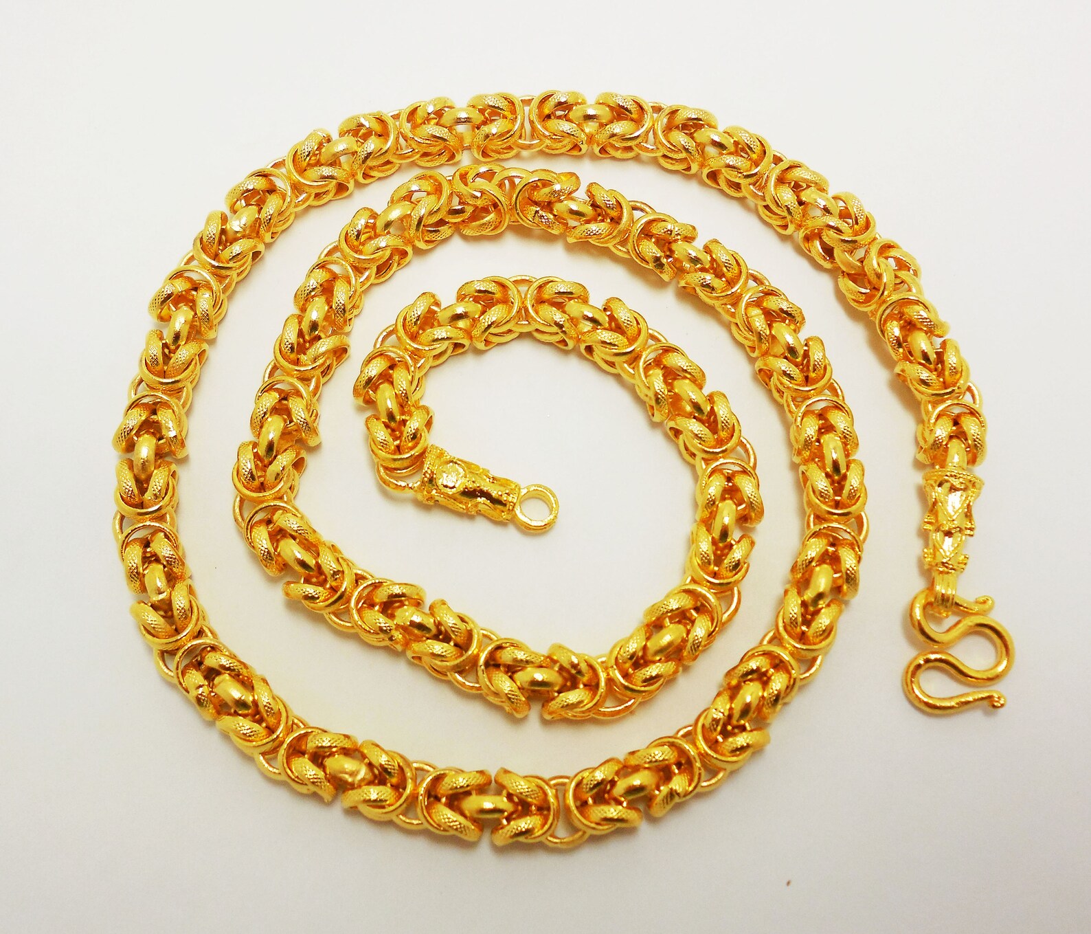 Thai Jewelry Gold Necklace Chain Link 22K 23K 24K Thai Baht Etsy