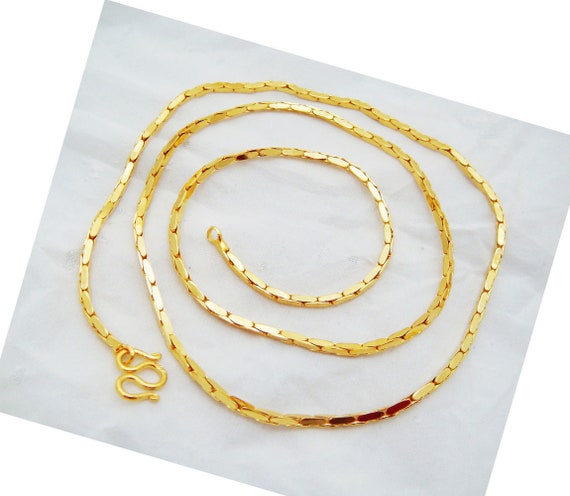 24K Thai Yellow Gold Necklace AMULET SUPER BIG DRAGON Chain 22