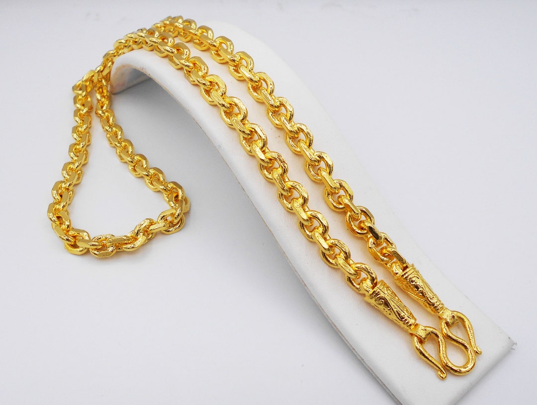 Buy DMJ 21Inch Premium Finely Detailed Handmade Chain in Gold Plating  (Matar Mala) Gold-plated Plated Brass Chain (D-MATAR-MALA-B002) at Amazon.in