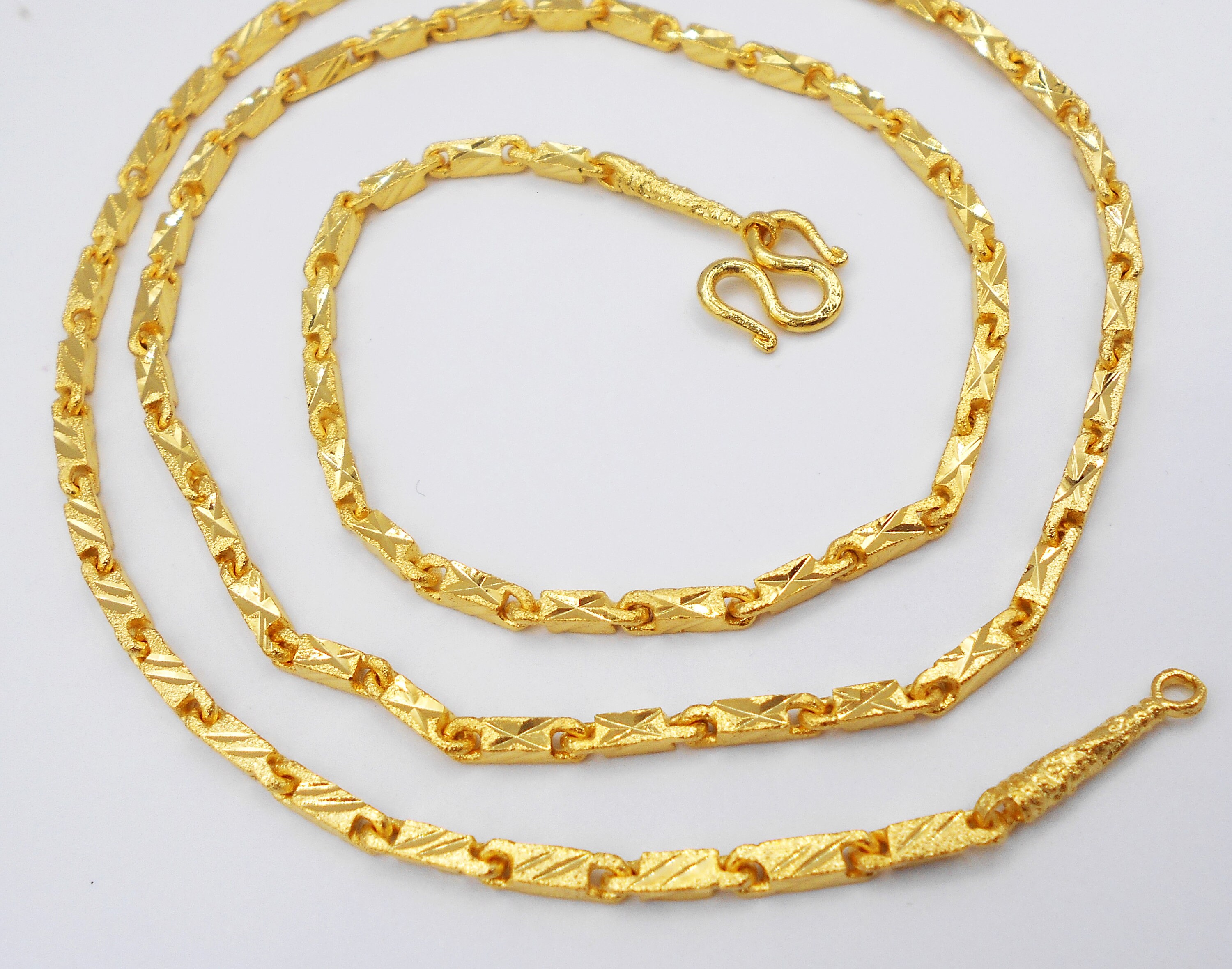 3 Mm Link Necklace Gold Chain 22K 23K 