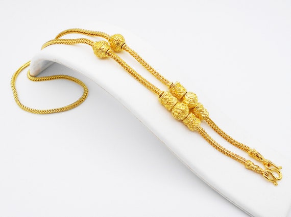 Lai Thai Enamel Sukhothai Thai Style Baht Gold Plated Bracelet Bangle 