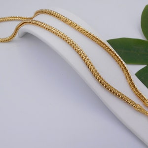 Necklace Chain 22K 23K 24K Thai Baht Yellow Gold Plated For Men, Women Jewelry Necklace Choker 20 inch From Thailand