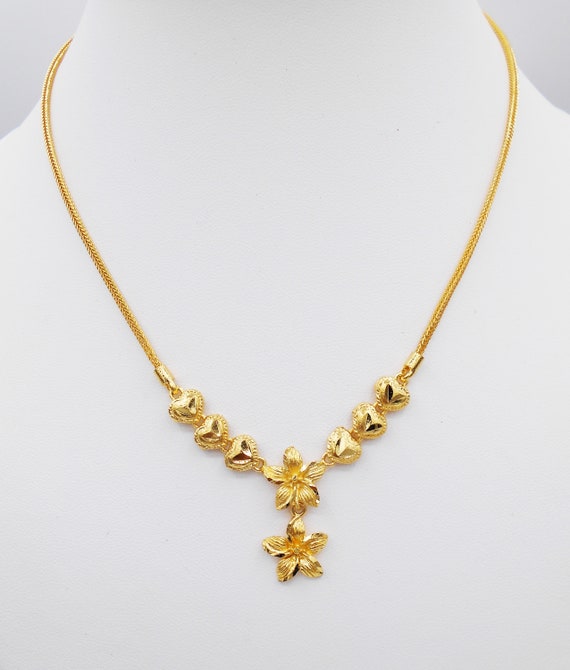 Necklace saudi gold 22k sale