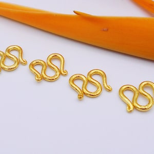 4 Piece CLASP M Size 12,14,16 MM 23K Thai Baht Yellow Gold Plated For Jewelry Gold Necklace Accessories