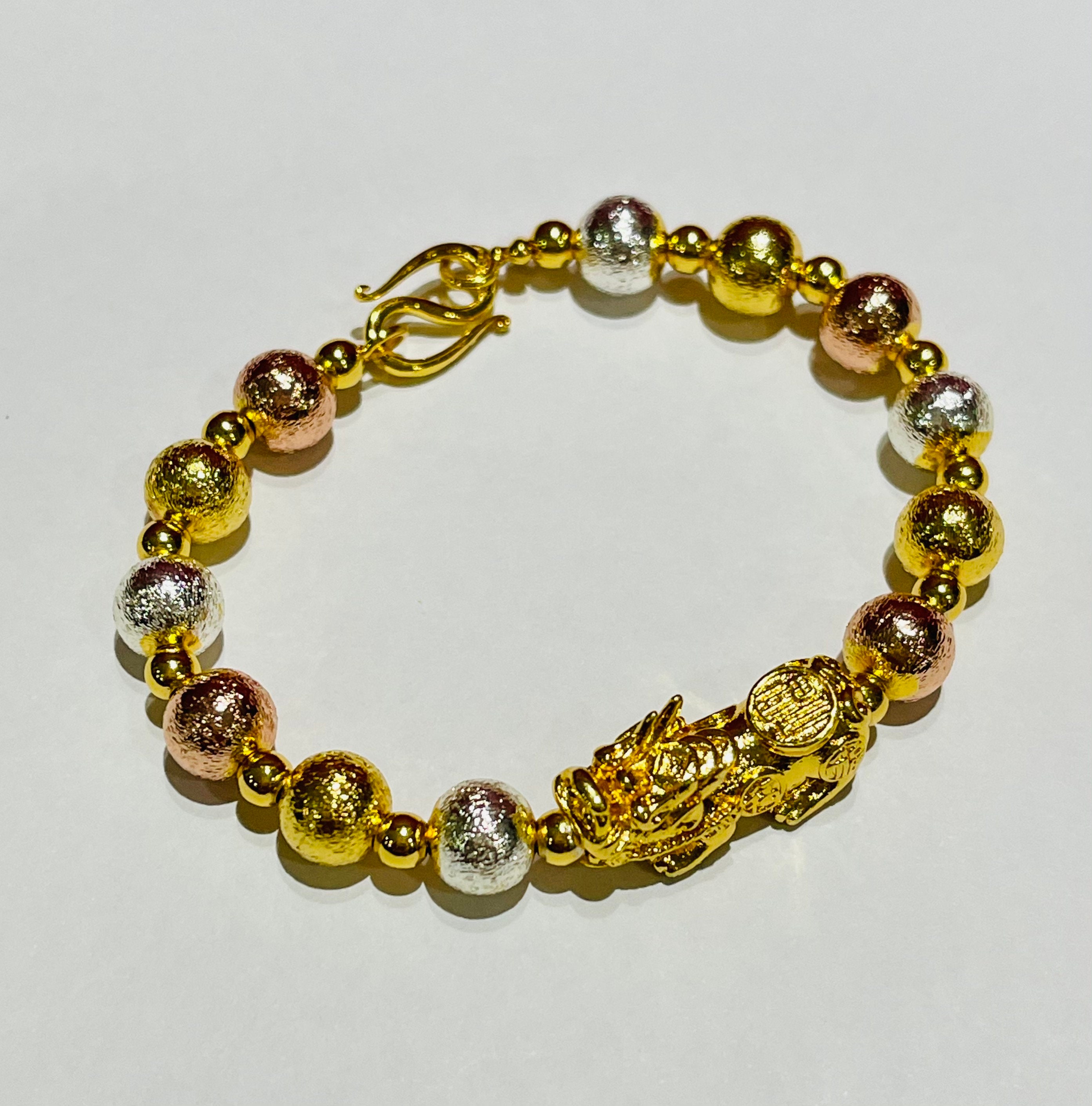 Pixiu Bracelet 22K 23K 24K Thai Baht Yellow Pink white Gold