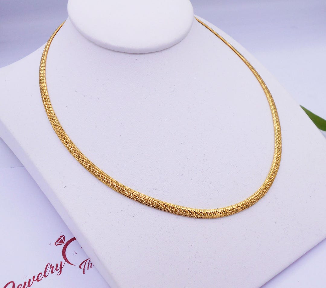 23K Gold Plated Chain Necklace: Thai Baht Style, 18 Inch ,delivered ...