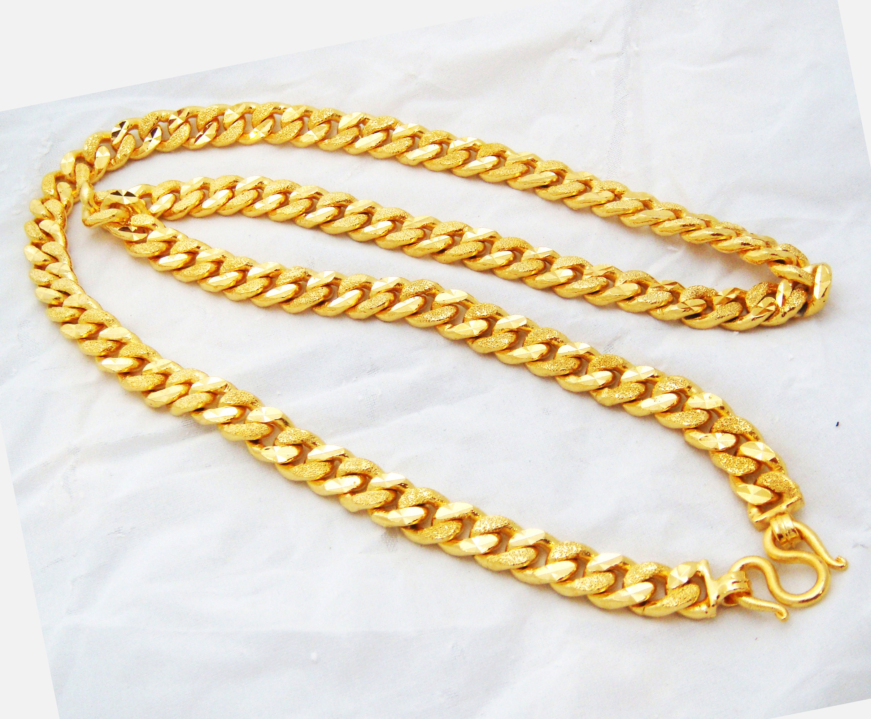 9 MM Cuban Necklace Men's Gold Chain Heavy 22K 23K 24K Etsy