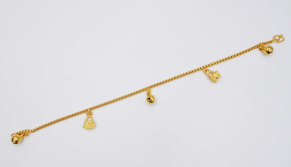 Anklet Bell Master Key 22K 23K 24K Thai Baht Yellow Gold Plated