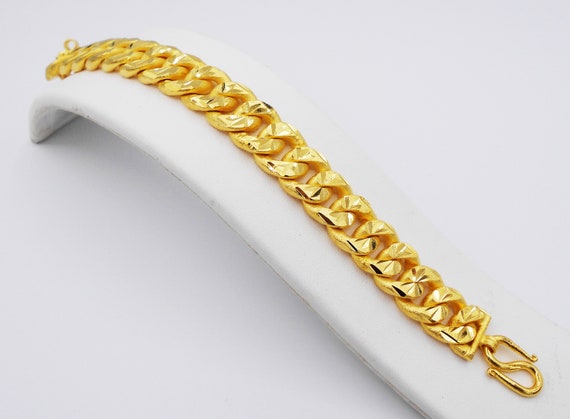 Stylish 18k Yellow Gold Filled Bracelet Chain For Women And Men 7.8 Long  Perfect Classic Gift From Blingfashion, $12.09 | DHgate.Com