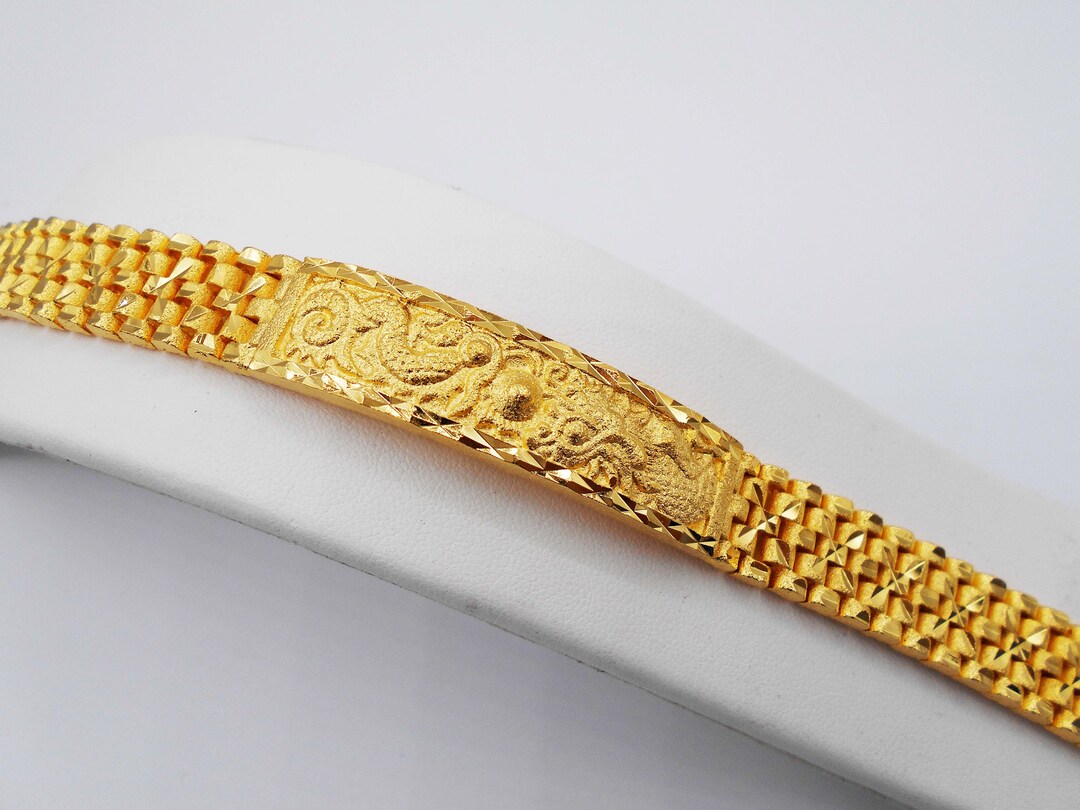 Thai Jewelry Gold Bangle Bracelet 22K 23K 24K Thai Baht Yellow Gold 