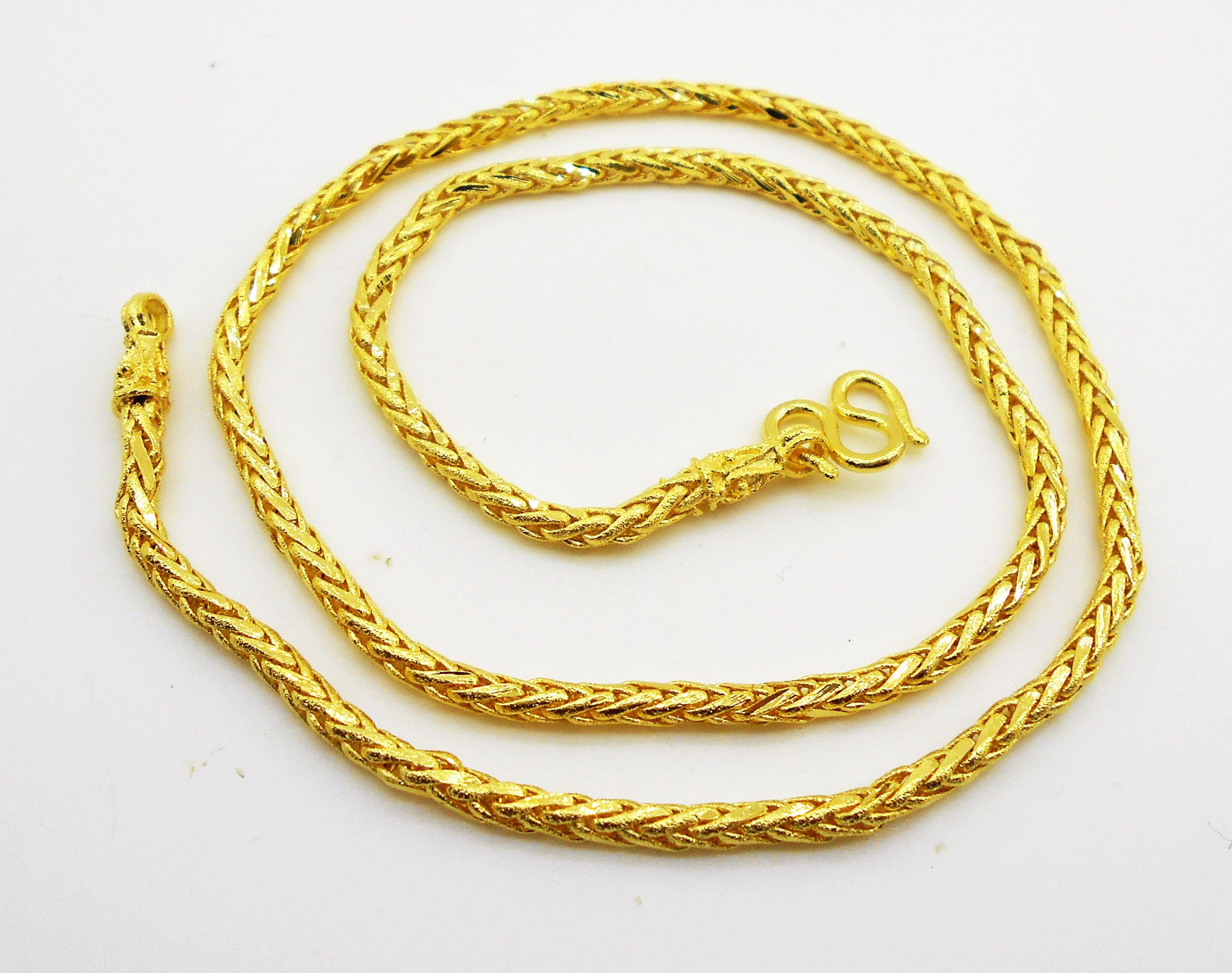 Jewelry Necklace Chain Link 22K 24K Thai Baht Yellow Gold Etsy