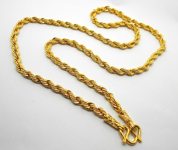 Necklace Gold Chain Rope 22K 23K 24K 