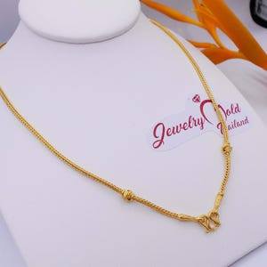 Thai Handmade Gold Necklace Chain 22K 23K 24K Thai Baht Yellow Gold Plated For Women Jewelry Necklace Choker 20 inch From Thailand