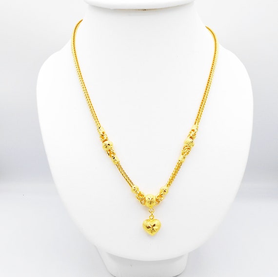22K Gold Minakari Charms Necklace Set (41.45G) - Queen of Hearts Jewelry