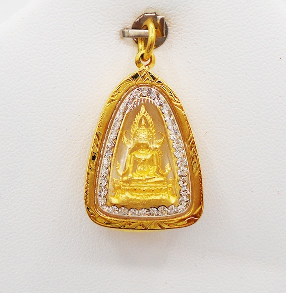 Gold plated buddha pendant clearance