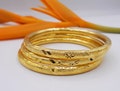 Set of 3  Bracelets Bangle  18K 22K 23K 24K Thai Baht Yellow Gold Plated Jewelry Girl Women Handmade From Thailand product logo