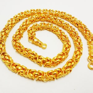 Thai Jewelry Gold Necklace Chain Link 22K 23K 24K Thai Baht - Etsy