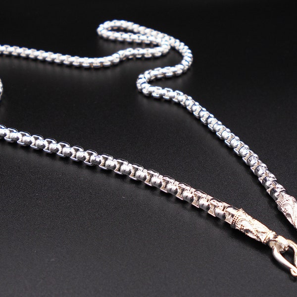 Necklace Chain 22K 23K 24K Thai Baht White Gold Plated, Rhodium, For Men,Women Jewelry Amulet Necklace,Buddha Necklace From Thailand