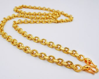 22k Gold Chain - Etsy Australia