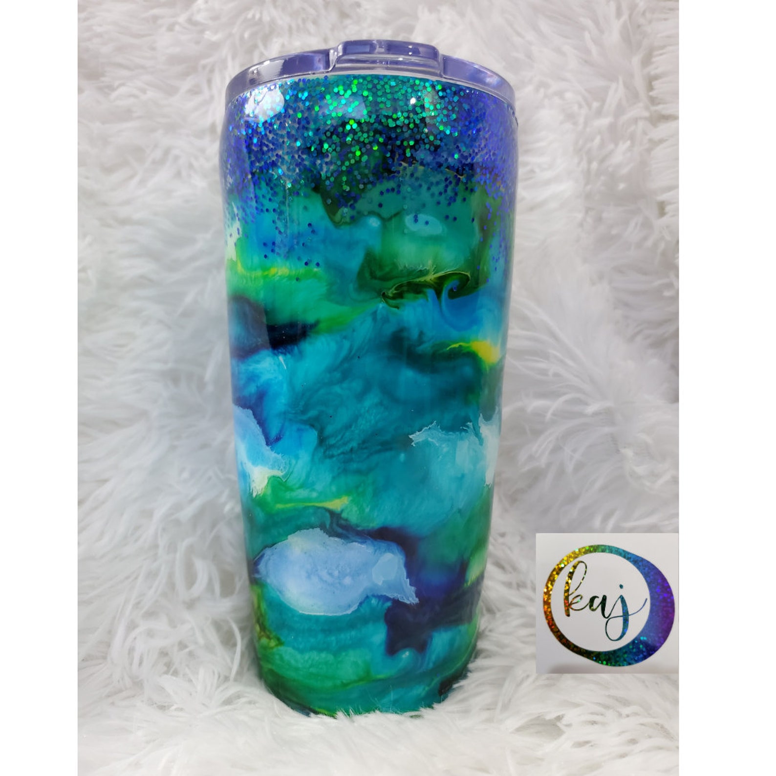 Glitter Tumbler Epoxy Tumbler Alcohol Inks Tumbler Etsy