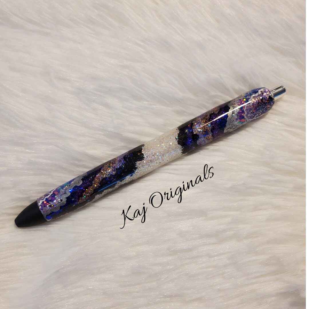 Geode Pens Glitter Pen Epoxy Pen Inkjoy Pen Refillable Etsy