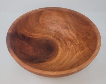 Handmade wooden cherry bowl