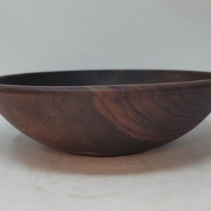 Large walnut handmade wooden salad bowl