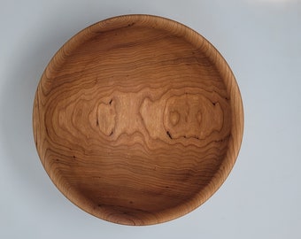 Medium size cherry wooden food safe bowl