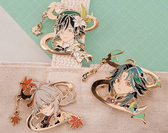 Genshin Impact Anemo Boys Pins (Venti, Kazuha, Xiao)
