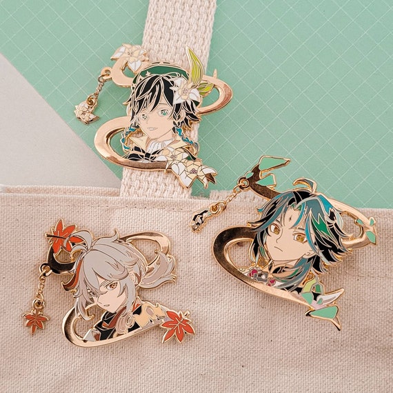 Genshin Impact Anemo Boys Pins (Venti, Kazuha, Xiao)