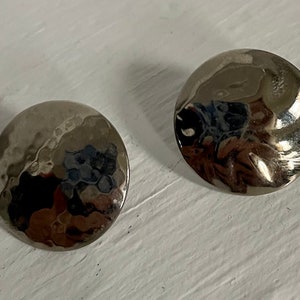 Vintage silver disc earrings