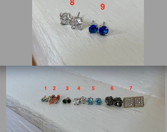 Vintage small gem stud earrings (MULTIPLE TYPES)