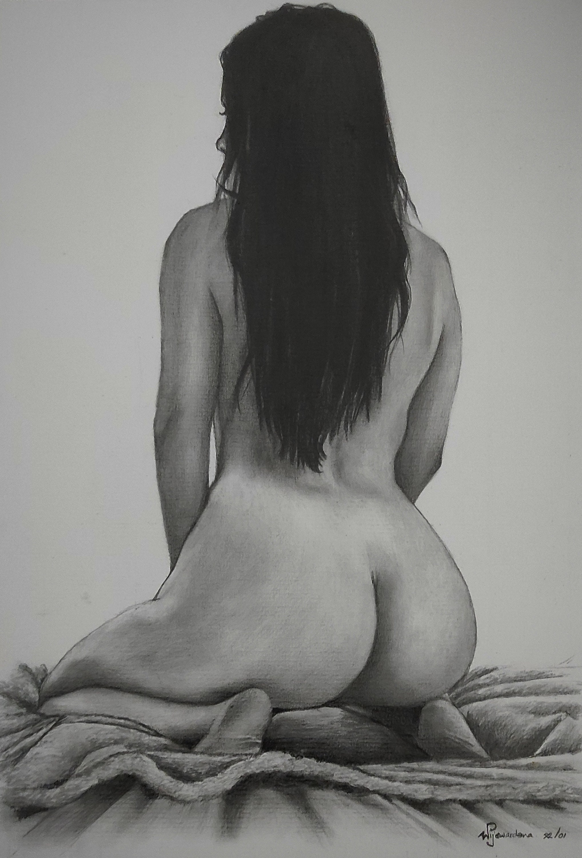 Boceto personalizado de arte desnudo, retrato a lápiz de grafito  personalizado de una foto, regalo de arte a lápiz de grafito dibujado a  mano para mamá o novia - Etsy México