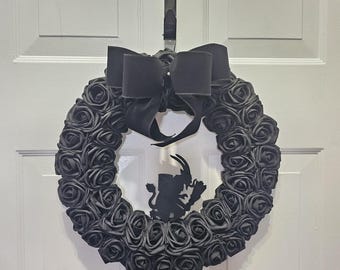 Krampus Wreath. Creepy Christmas Wreath. Gothic Home Decor. Krampus Wall Art.