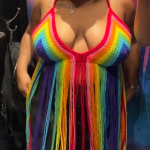 Rainbow Halter Top