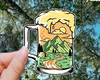 Outdoor Beer Sticker, Vinyl sticker, Laptop sticker, Yeti cooler sticker, Water Bottle Sticker, Funny Sticker, MacBook Sticker