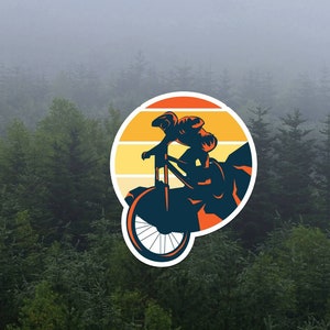 Mountain Bike Decal, MTB sticker, car sticker, Laptop, Car Vehicle Window Bumper Vinyl decal