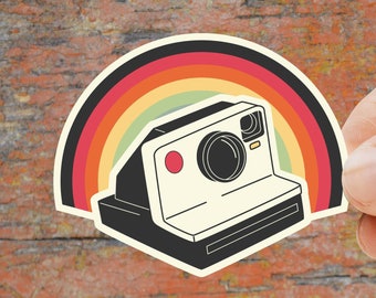 Retro Polaroid Camera Sticker, Retro Sticker, Polaroid Camera, Vinyl sticker, Laptop sticker, Yeti cooler sticker, Water Bottle Sticker