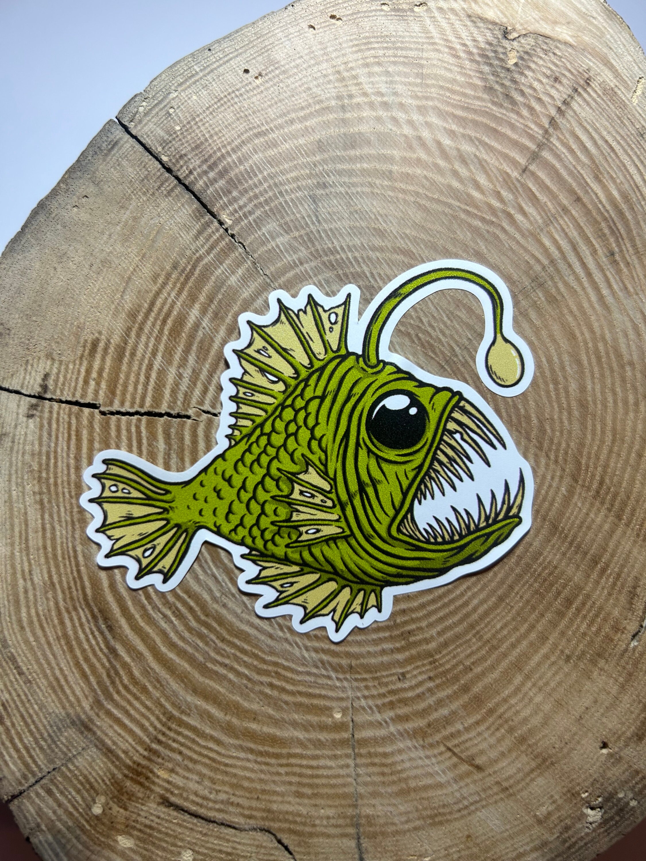 Angler Fish Sticker: Deep Sea Aquatic Vinyl Sticker - Etsy
