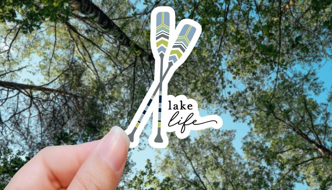 Lake Shape Sticker Lake Life Paddle Sticker, Summer, Water Bottle, Laptop Decal - Etsy