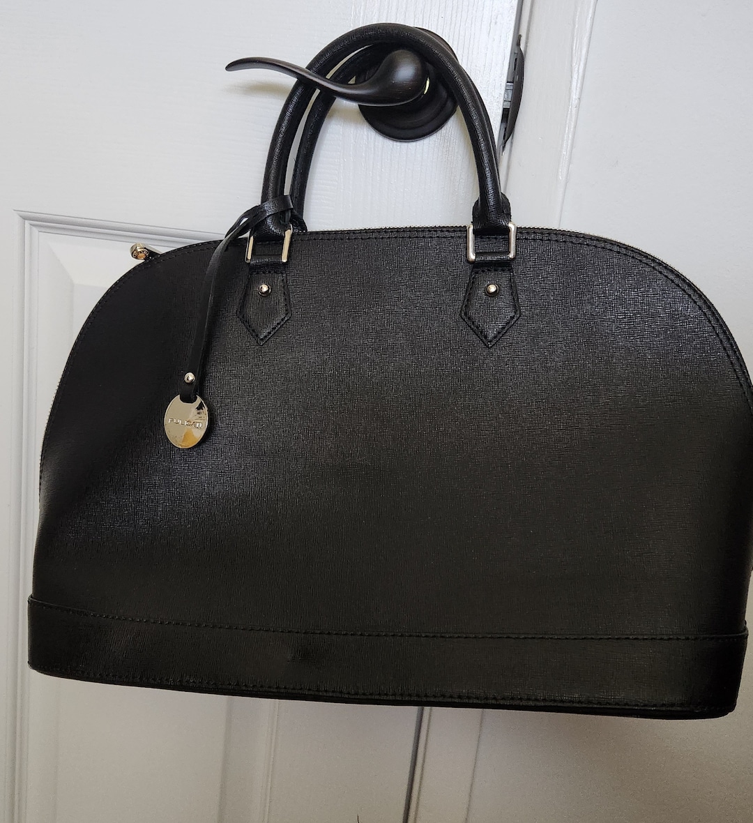 PULICATI Handbag,made in ITALY, ORANGE Saffiano Genuine Leather - Etsy
