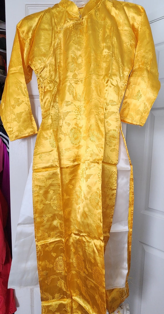 Oriental silky shirt dress - s-L main image 1