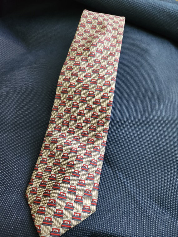 LANVIN Paris Vintage Men's Silk Necktie ITALY Desi