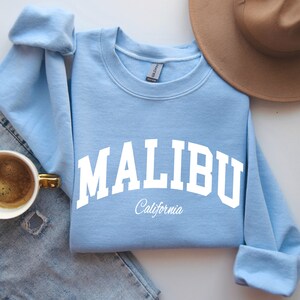 Malibu Sweatshirt, Malibu Sweater, Malibu Shirt, Malibu Gift, Malibu, California Sweatshirt, California Sweater, West Coast Sweatshirt