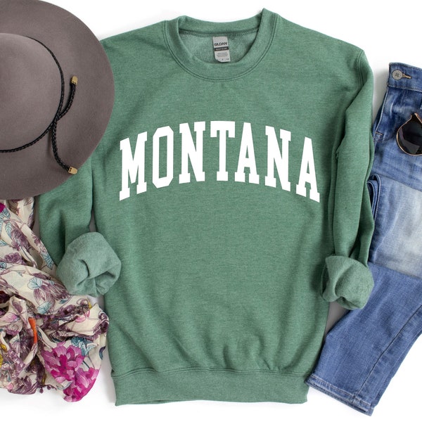 Montana Sweatshirt, Montana Sweater, Montana Shirt, Montana, Glacier Sweatshirt, Helena Sweatshirt, Western Sweatshirt, State Sweatshirt