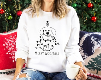 Merry Woofmas Sweatshirt, Merry Woofmas Sweater, Merry Woofmas, Merry Woof Mas Sweatshirt, Cute Dog Christmas, Dog Christmas, Funny Dog