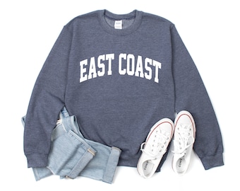 Sweat-shirt côte est, pull côte est, côte est, chemise côte est, sweat-shirt New York, sweat-shirt universitaire, chemise universitaire, Best Coast